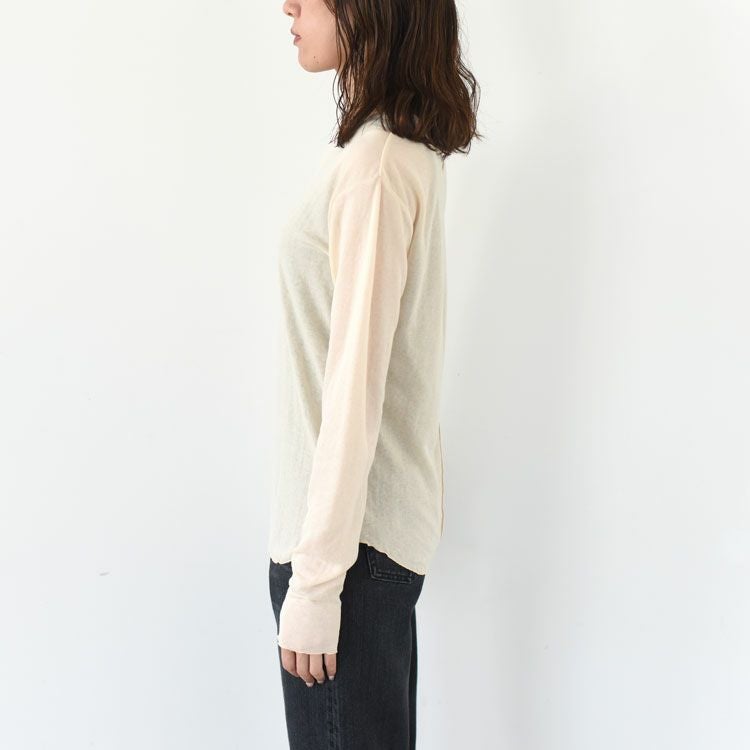 SALE 30％OFF】SHEER GAUZE LONG SLEEVE TEE シアーガーゼロング