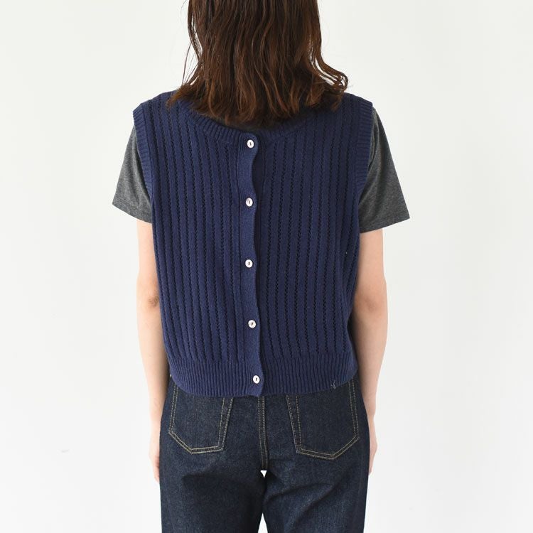 pattern knitting 2way vest パターンニッティング2WAYベスト