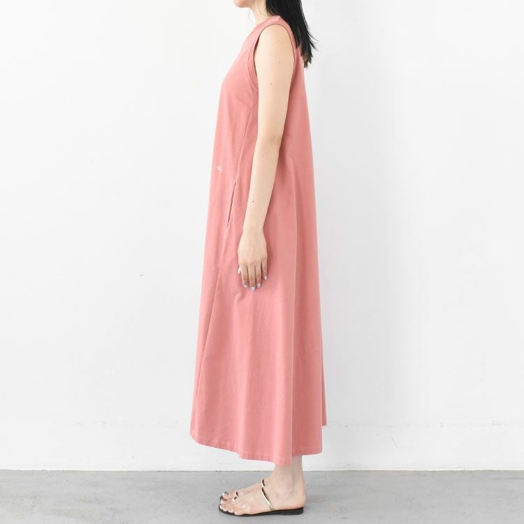 Cotton Jersey Sleeveless Flared Dress コットンジャージー スリーブレスドレス