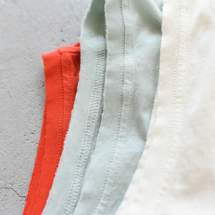 twisted cotton jersey high-neck sleeveless Tee ハイネック スリーブレスティー