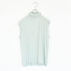 twisted cotton jersey high-neck sleeveless Tee ハイネック スリーブレスティー