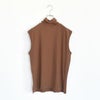 twisted cotton jersey high-neck sleeveless Tee ハイネック スリーブレスティー