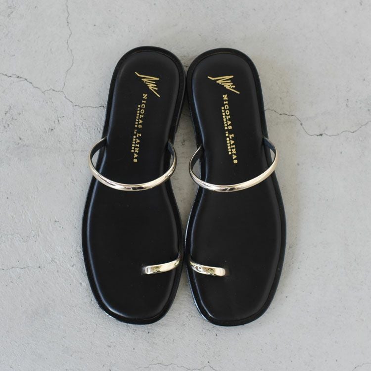 フィンガーフックフラットサンダル（スムースレザー）