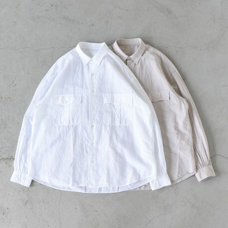 ROLL UP LINEN COTTON SHIRT ロールアップリネンコットンシャツ/PORTER