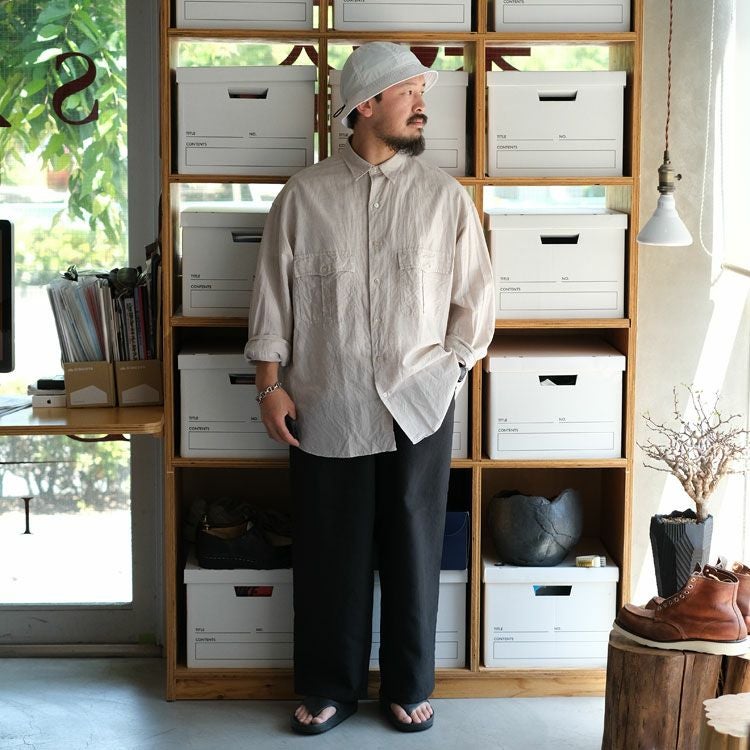 ROLL UP LINEN COTTON SHIRT ロールアップリネンコットンシャツ/PORTER