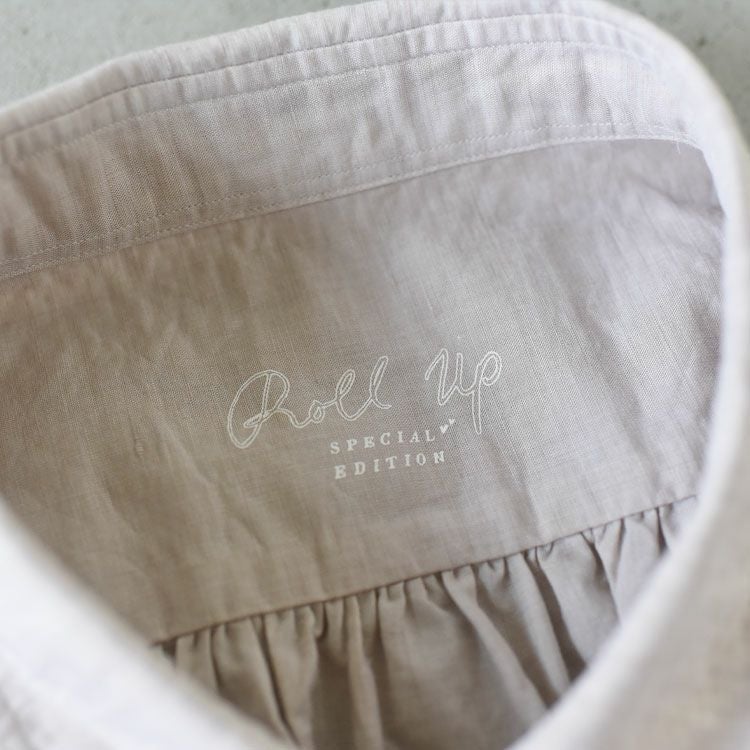 ROLL UP LINEN COTTON SHIRT ロールアップリネンコットンシャツ