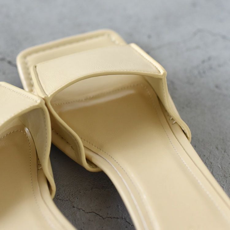 Square Ecoleather Sandals スクエア エコレザーサンダル