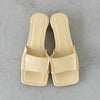Square Ecoleather Sandals スクエア エコレザーサンダル