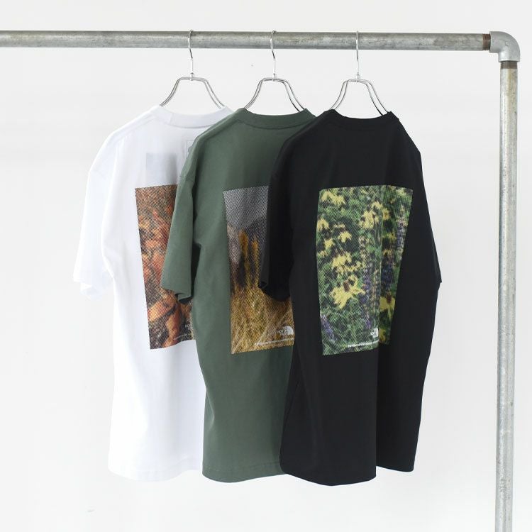 ショートスリーブフラッシュドライピクセルプラントコットンティー