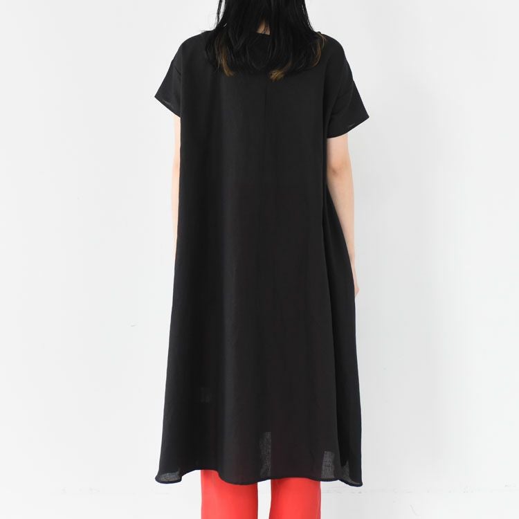 コットンリネンフレアワンピース