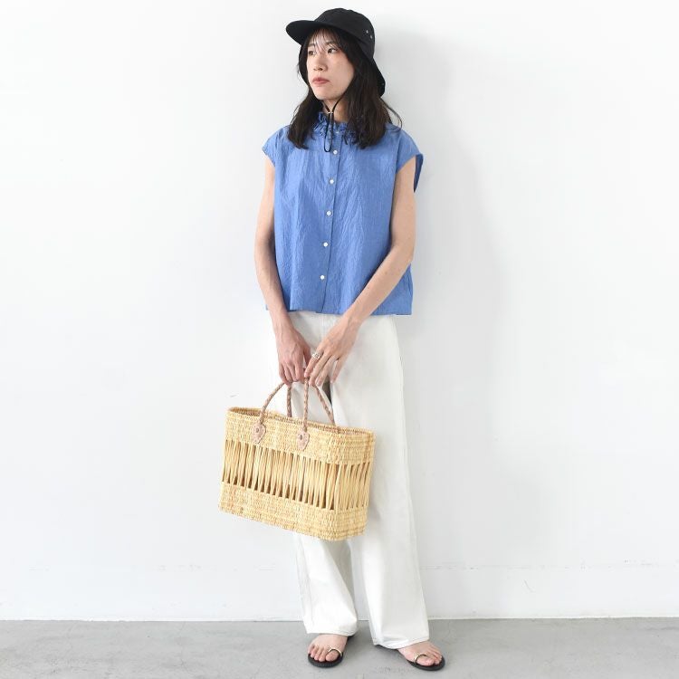 BRAID HANDLE MIDIUM SQUARE BASKET ブレイドハンドルラージスクエアバスケット