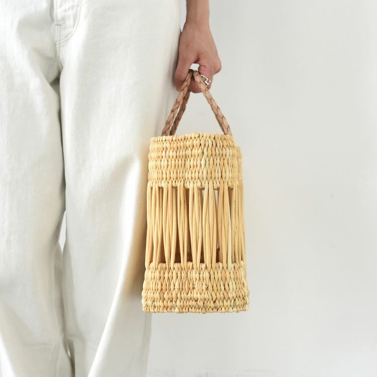 BRAID HANDLE MIDIUM SQUARE BASKET ブレイドハンドルラージスクエアバスケット
