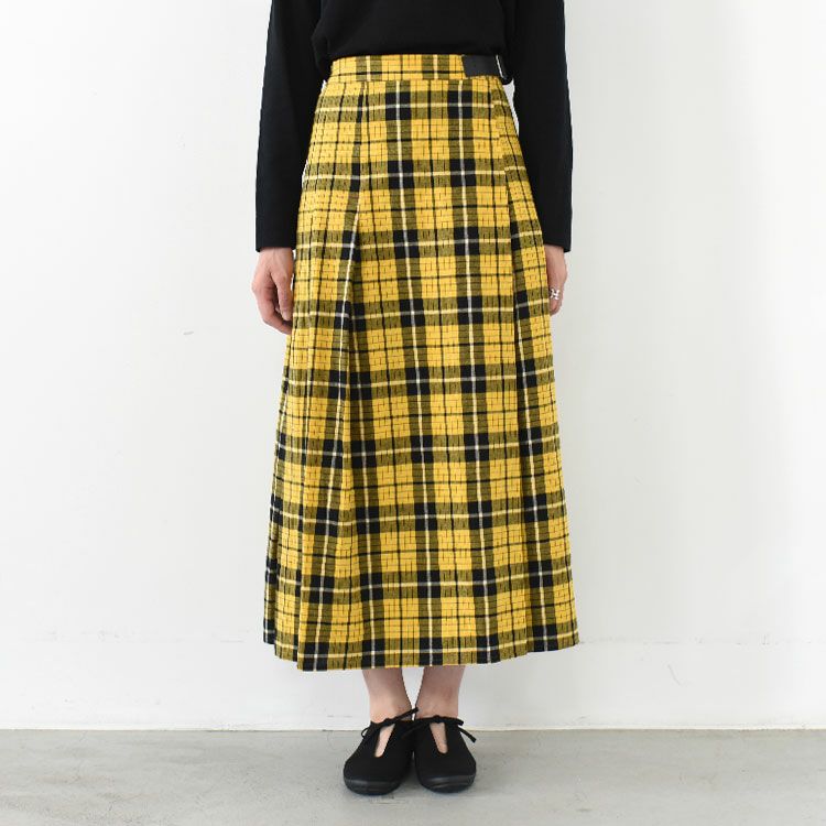 SALE 30％OFF】check wrap skirt チェックラップスカート/MidiUmi