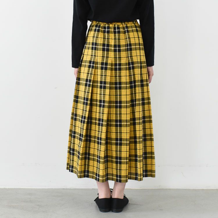 SALE 30％OFF】check wrap skirt チェックラップスカート/MidiUmi