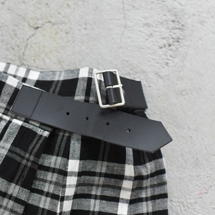 まめ　新品　ミディウミ　イエロー チェックラップスカート SALE 20％OFF】check wrap skirt チェックラップスカート/MidiUmi