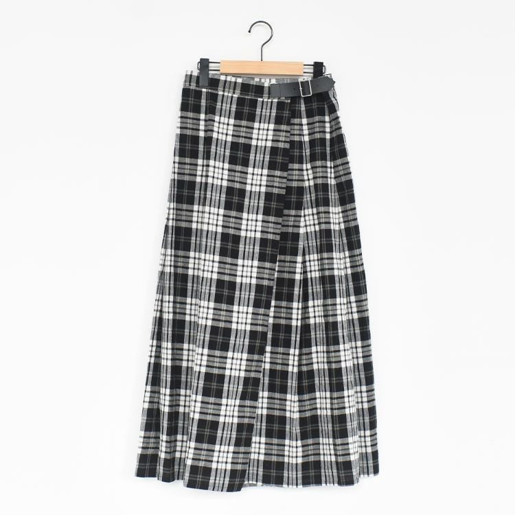 check wrap skirt チェックラップスカート