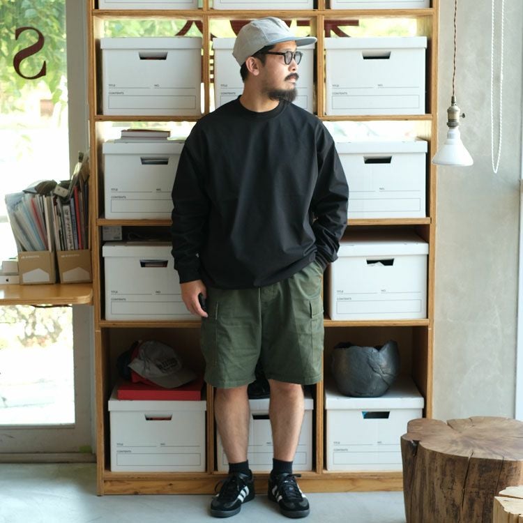 TECH DRAWSTRING TEE L/S テックドローストリングTシャツL/S