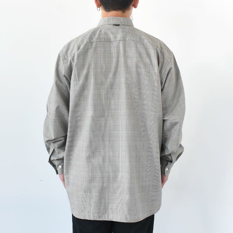 TECH REGULAR COLLAR SHIRT L/S GLEN CHECK テックレギュラーカラーシャツL/Sグレンチェック