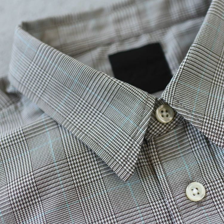 TECH REGULAR COLLAR SHIRT L/S GLEN CHECK テックレギュラーカラーシャツL/Sグレンチェック