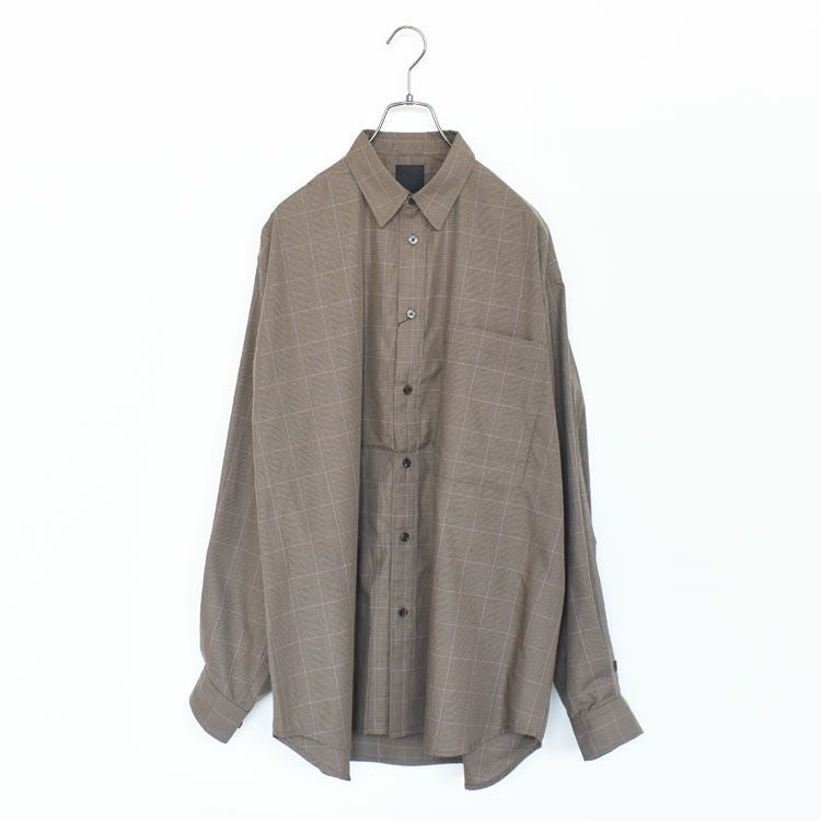 TECH REGULAR COLLAR SHIRT L/S GLEN CHECK テックレギュラーカラーシャツL/Sグレンチェック