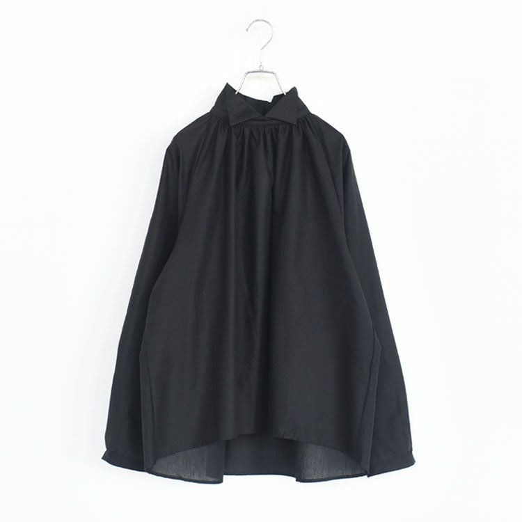 tand shirt collar gathered shirt スタンドシャツカラーギャザーシャツ
