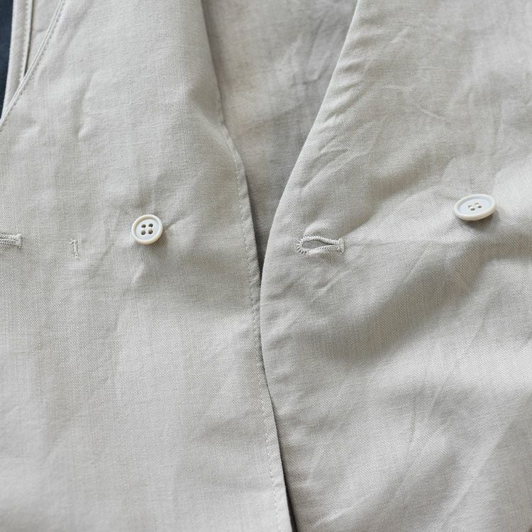 cotton linen wide vest コットンリネンワイドベスト