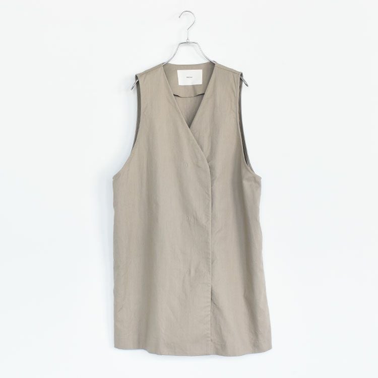 cotton linen wide vest コットンリネンワイドベスト