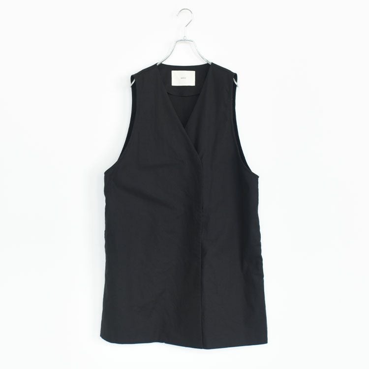 cotton linen wide vest コットンリネンワイドベスト