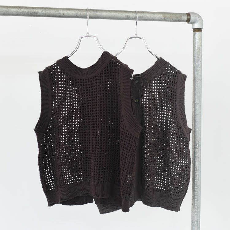 SALE 20％OFF】mesh knit 2way vest メッシュニットベスト/MidiUmi