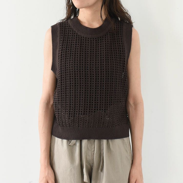 SALE 20％OFF】mesh knit 2way vest メッシュニットベスト/MidiUmi
