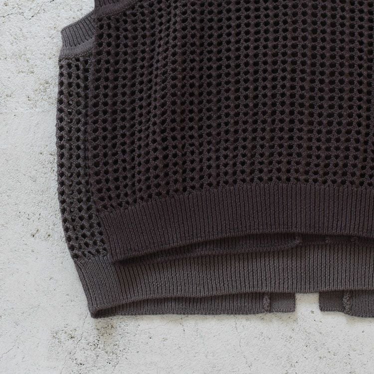 mesh knit 2way vest メッシュニットベスト