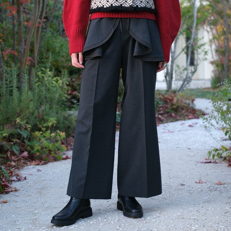 scallop cape set pants スカラップ ケープ セットパンツ