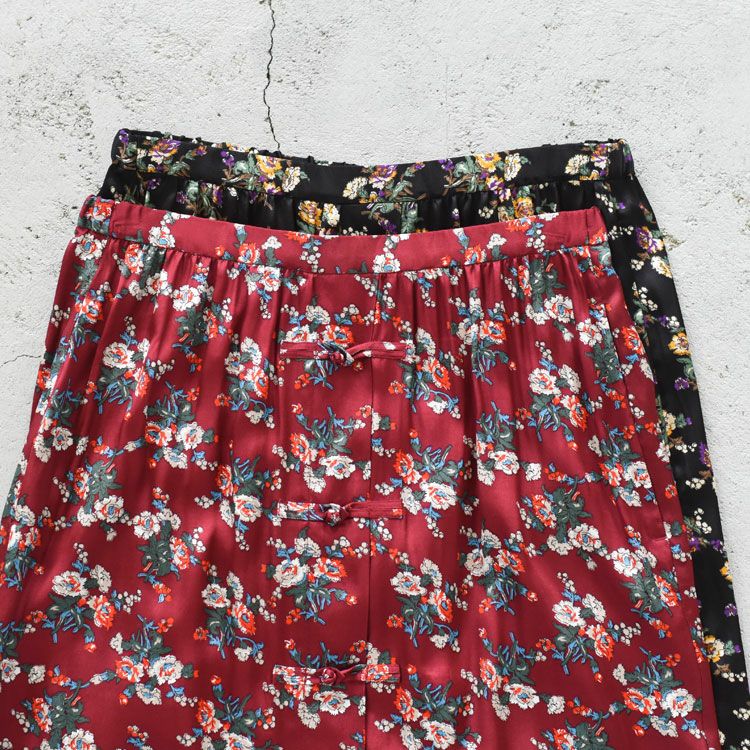 SALE 20％OFF】FLOWER BOUQUET PRINTED SATIN SKIRT フラワーブーケ