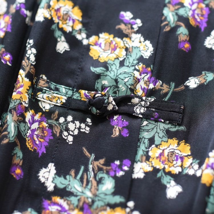 FLOWER BOUQUET PRINTED SATIN SKIRT フラワーブーケプリントサテンスカート