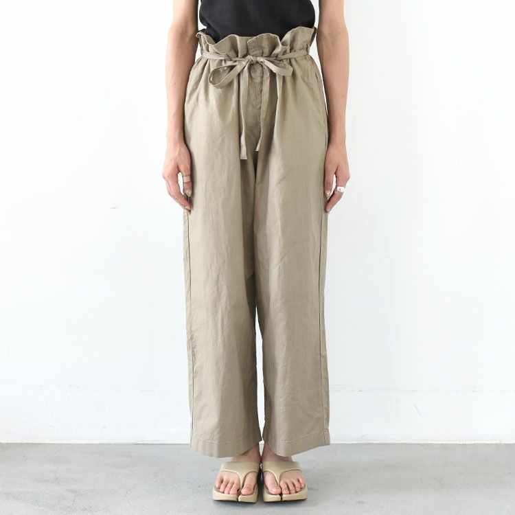cotton linen wide volume pants コットンリネン ワイドボリュームパンツ