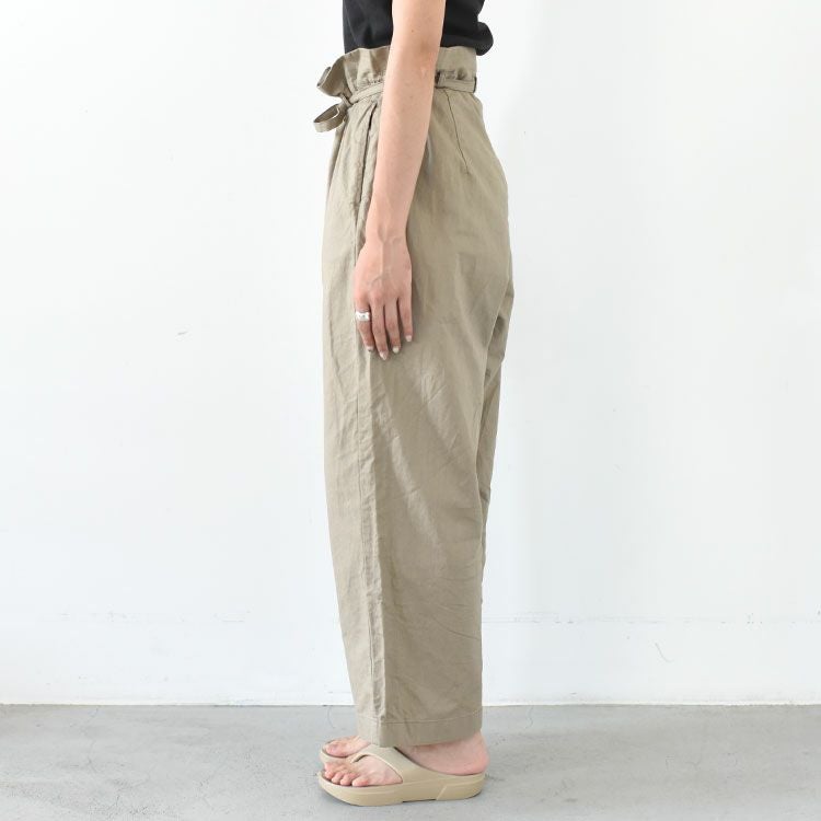 cotton linen wide volume pants コットンリネン ワイドボリュームパンツ