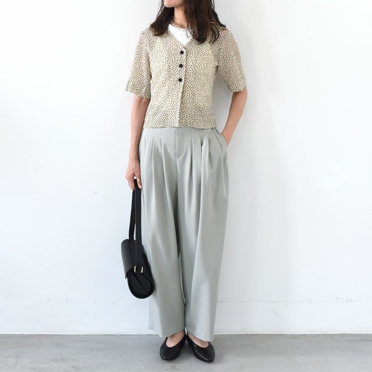 SALE 30％OFF】Vneck Dot Blouse Vネック ドットブラウス/62520422
