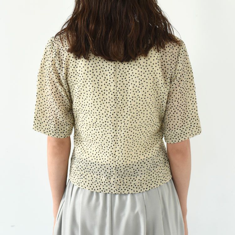 Vneck Dot Blouse Vネック ドットブラウス