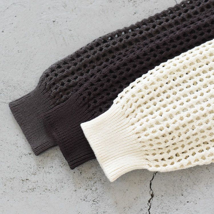 mesh knit zip cardigan メッシュニットジップカーディガン