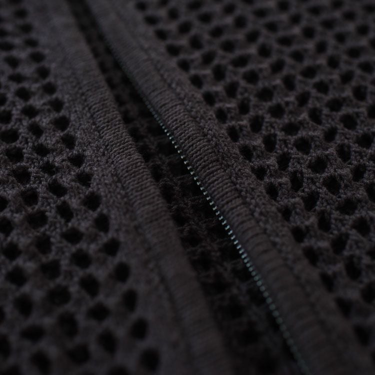 mesh knit zip cardigan メッシュニットジップカーディガン