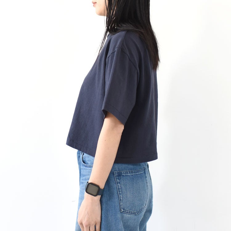 コットン トンプキンス ジャージー クロップド クルーネック 半袖 Tシャツ