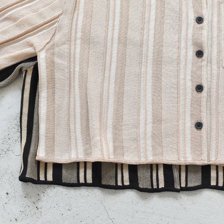 SALE 30％OFF】Stripe Knit Shirts ストライプニットシャツ/62520512