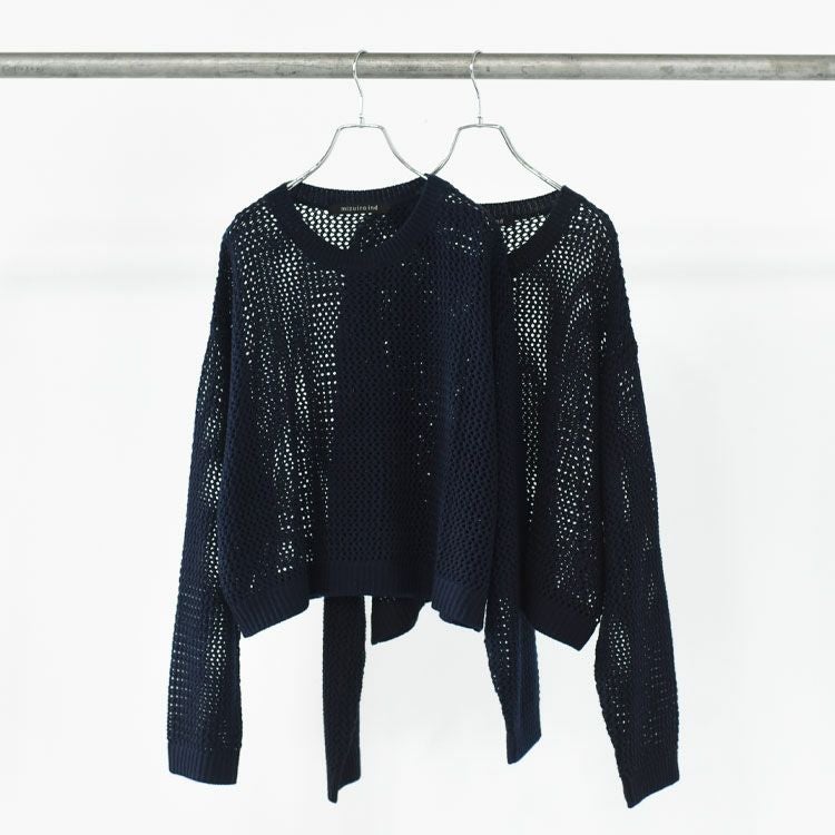 mesh crew neck P/O メッシュクルーネックプルオーバー