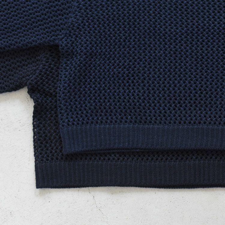 mesh crew neck P/O メッシュクルーネックプルオーバー
