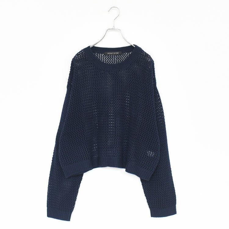 mesh crew neck P/O メッシュクルーネックプルオーバー