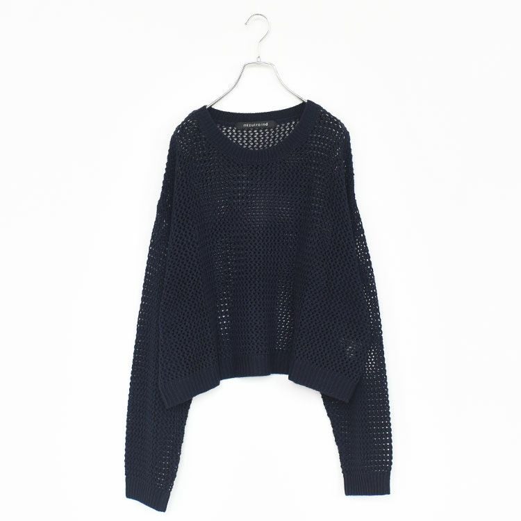 mesh crew neck P/O メッシュクルーネックプルオーバー