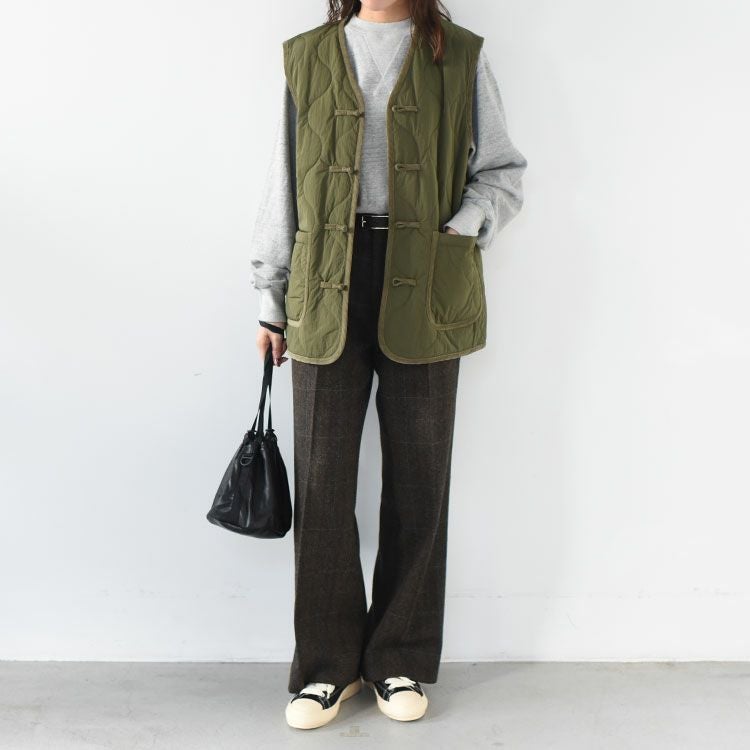 SALE 20％OFF】CHINA BUTTON QUILTED VEST チャイナボタン