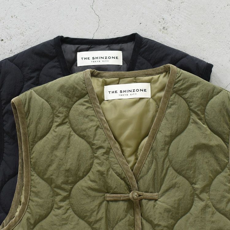 SALE 20％OFF】CHINA BUTTON QUILTED VEST チャイナボタン