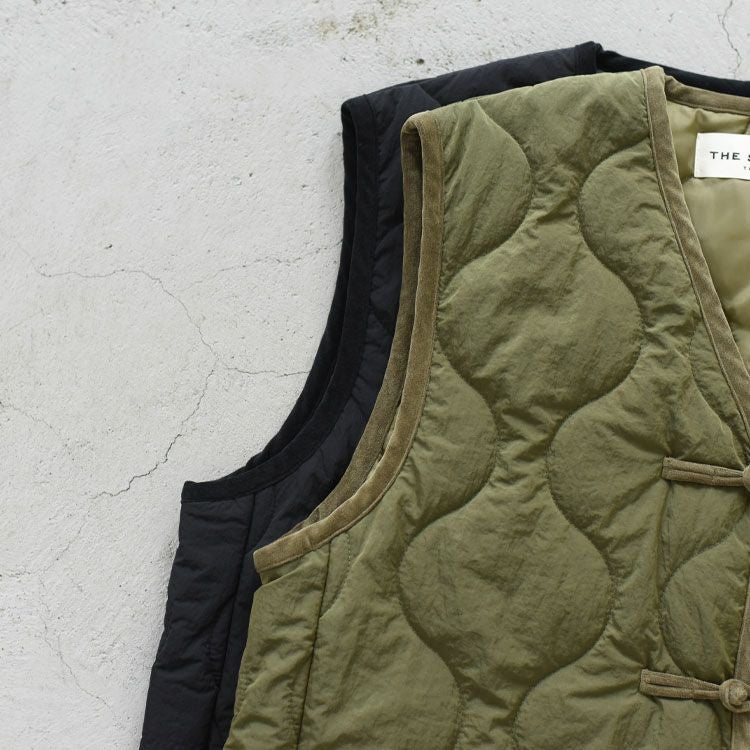 SALE 20％OFF】CHINA BUTTON QUILTED VEST チャイナボタン
