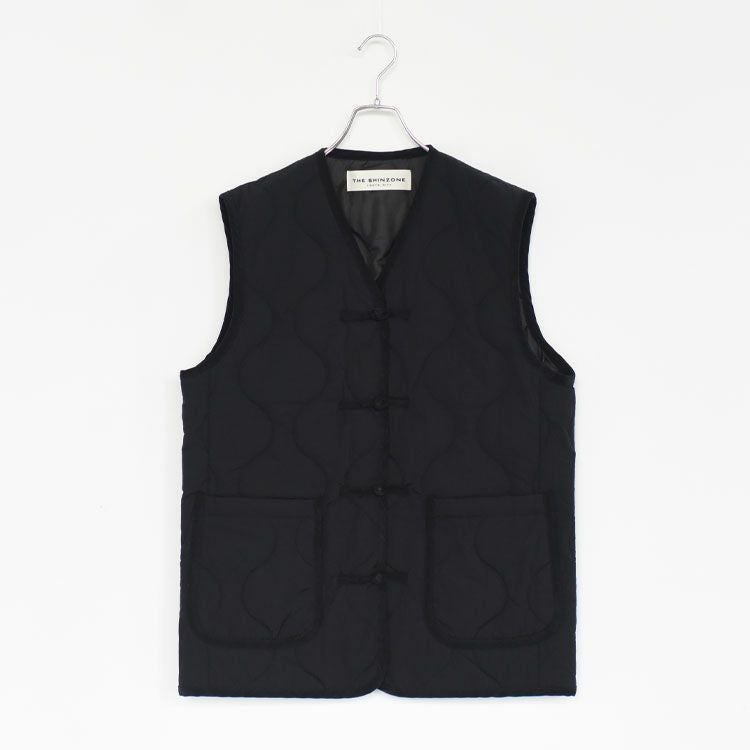 SALE 20％OFF】CHINA BUTTON QUILTED VEST チャイナボタン